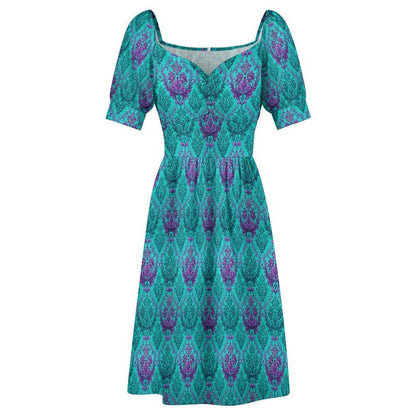 Teal Baroque Dress