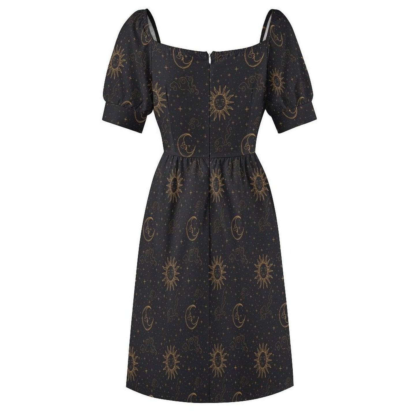 Black Gold Midi Dress