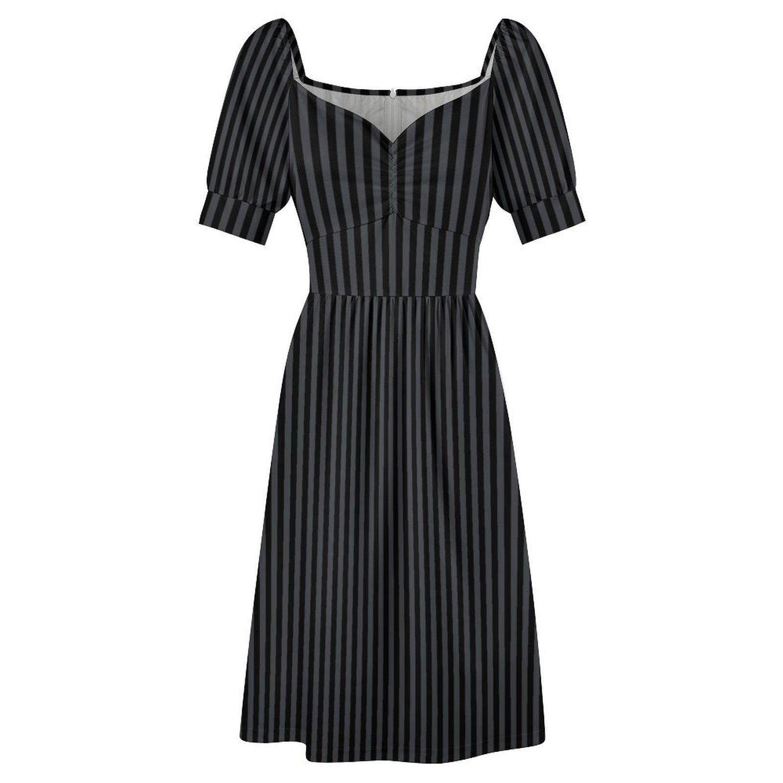 Black Striped Sundress