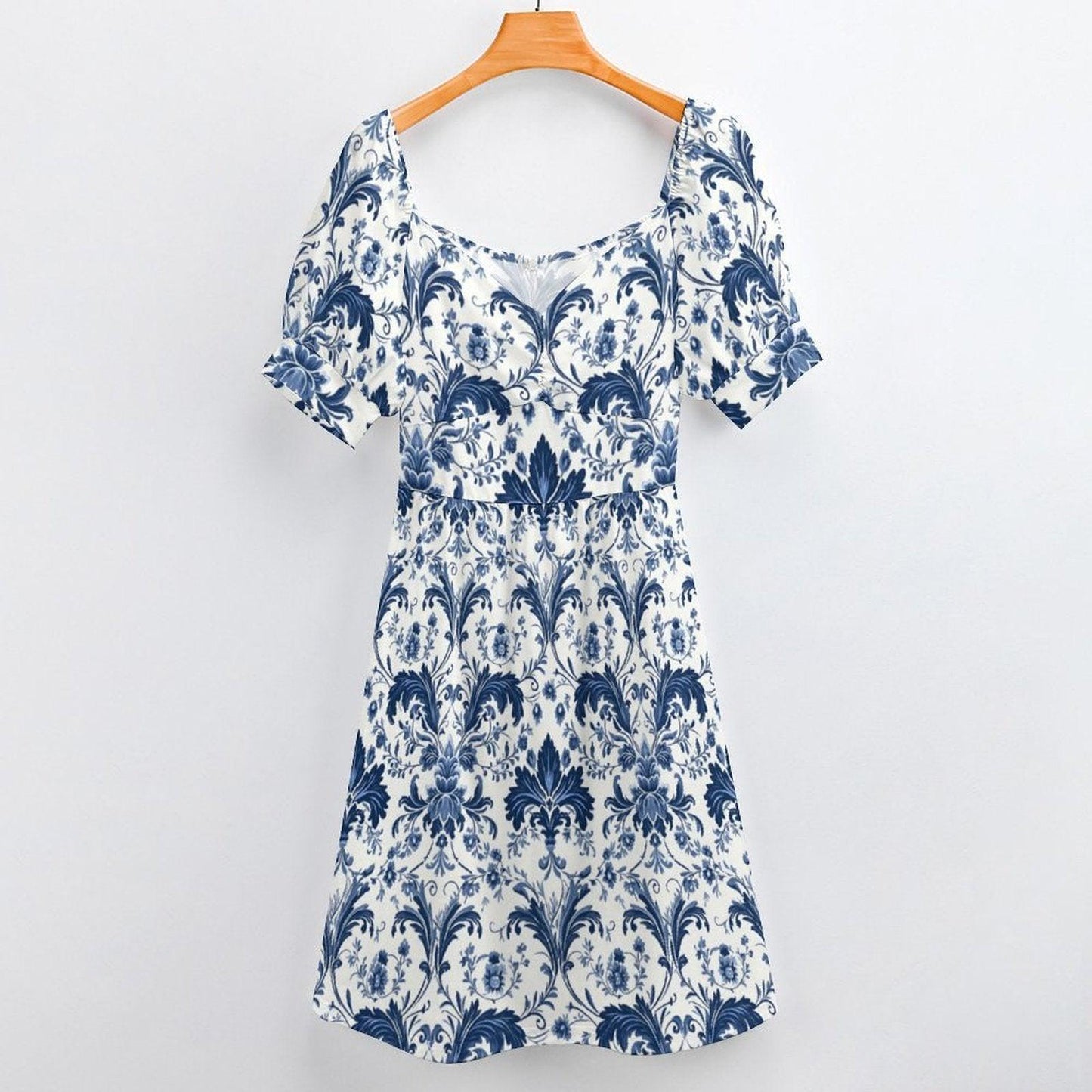 Blue Baroque Midi Dress