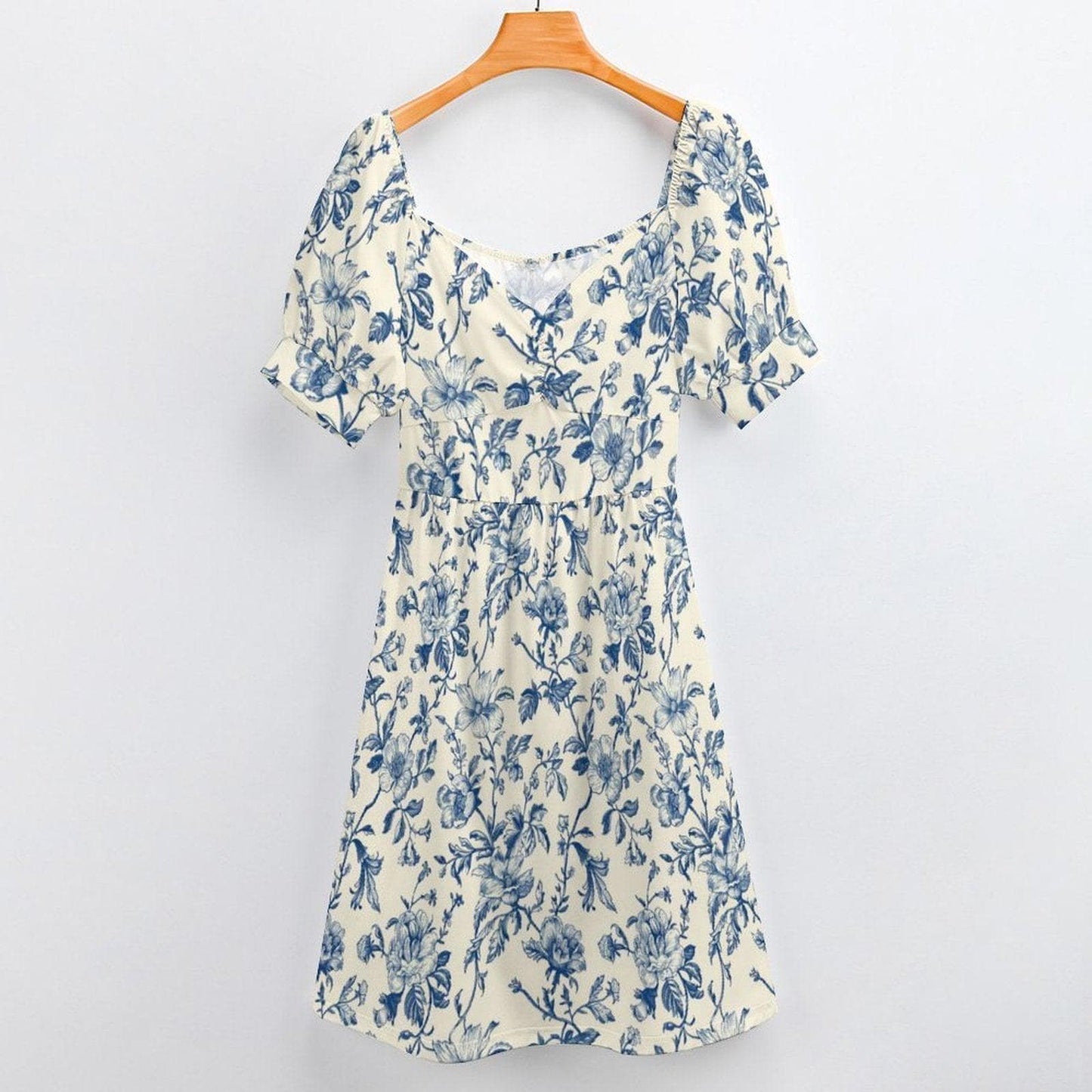 Blue Toile Midi Dress