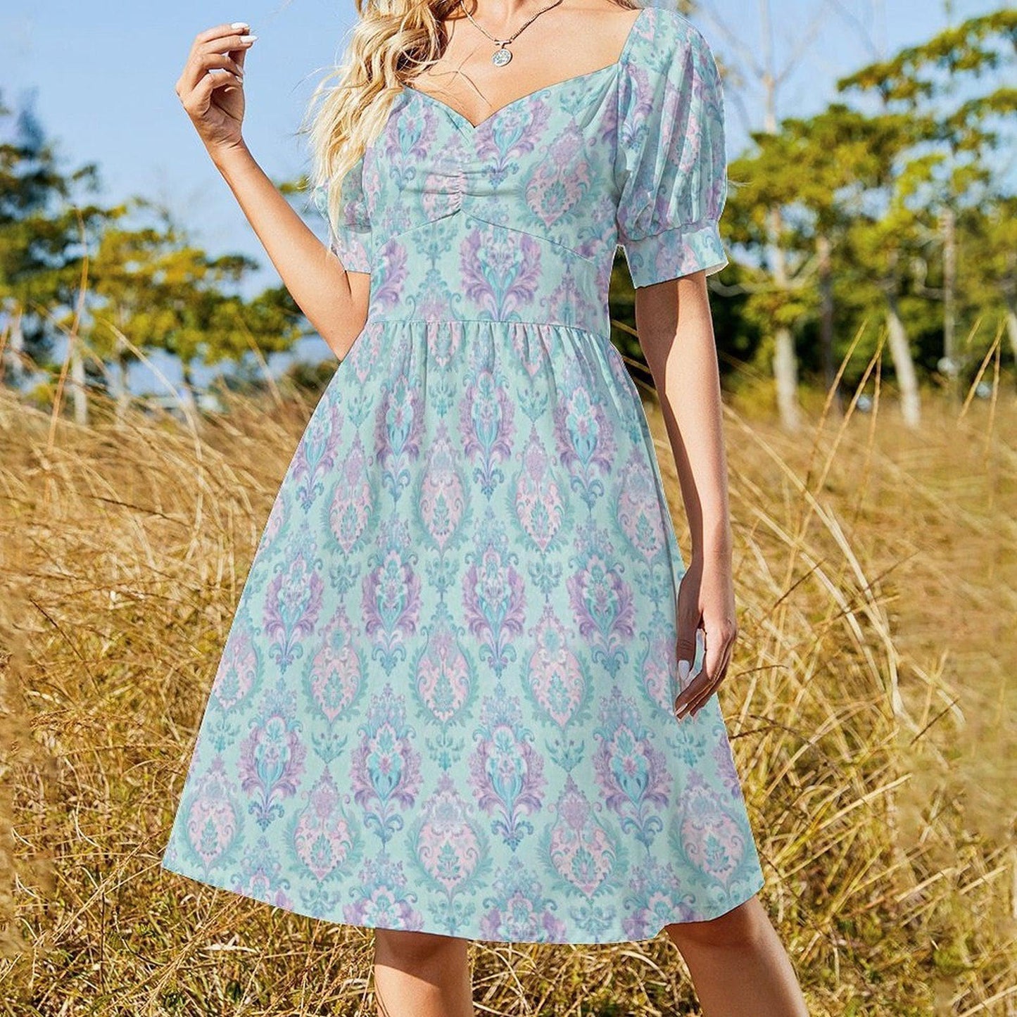 Puff Sleeve Babydoll Dress