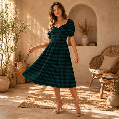 Teal Emerald Midi Dress