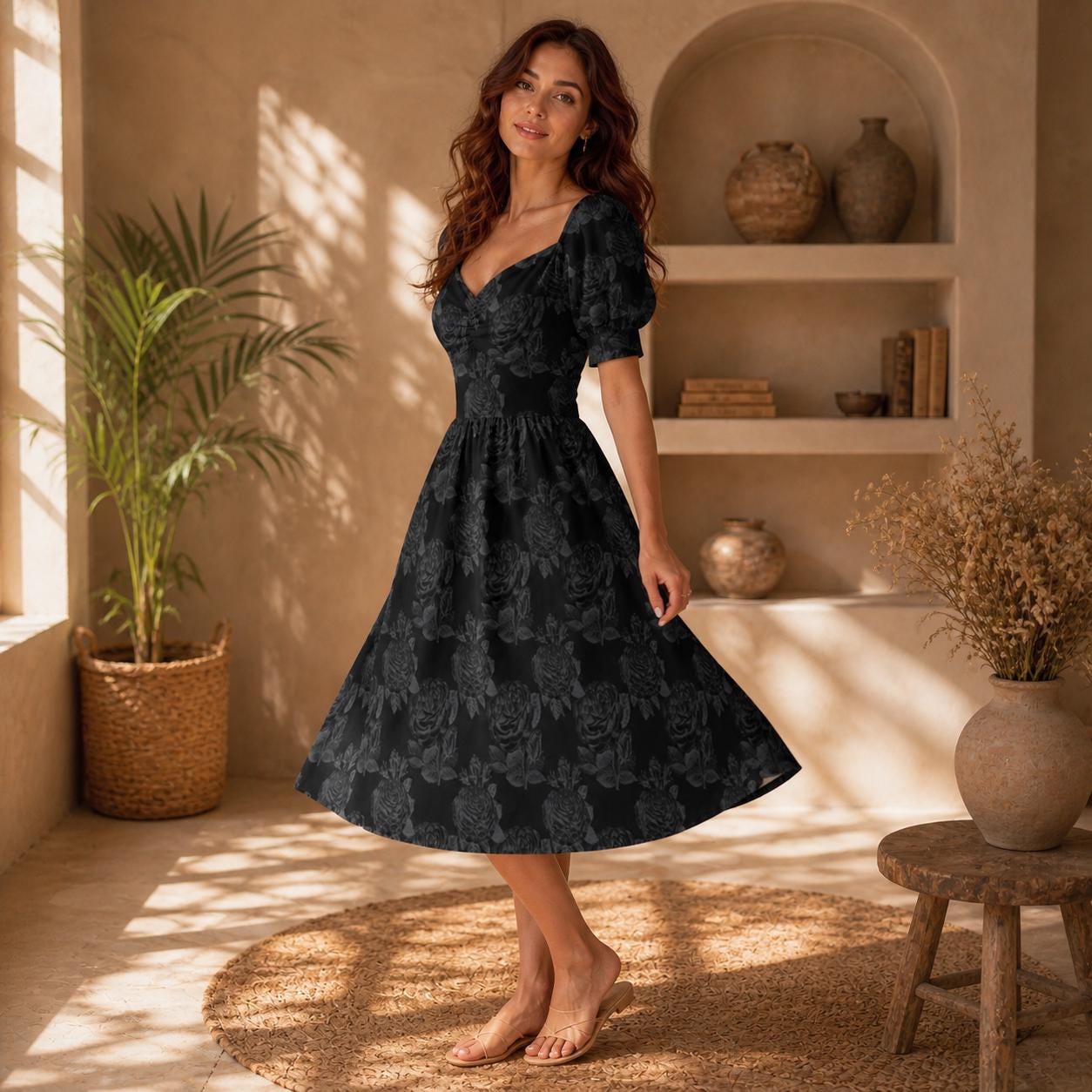 Dark Floral Sundress