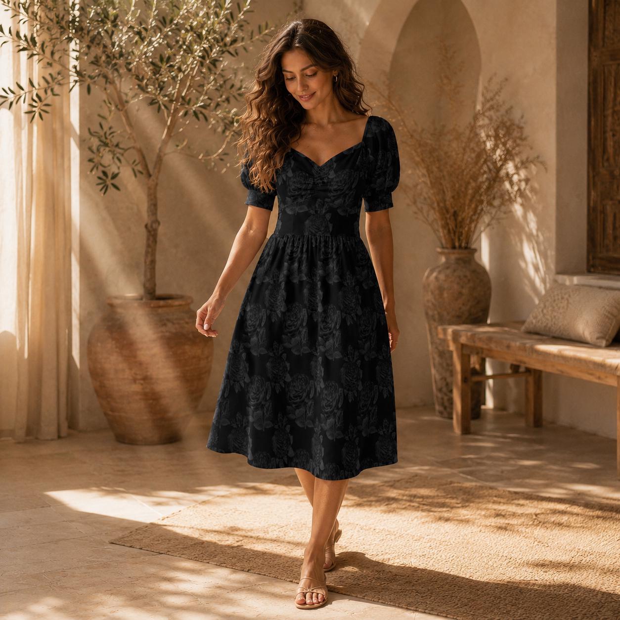 Dark Floral Sundress
