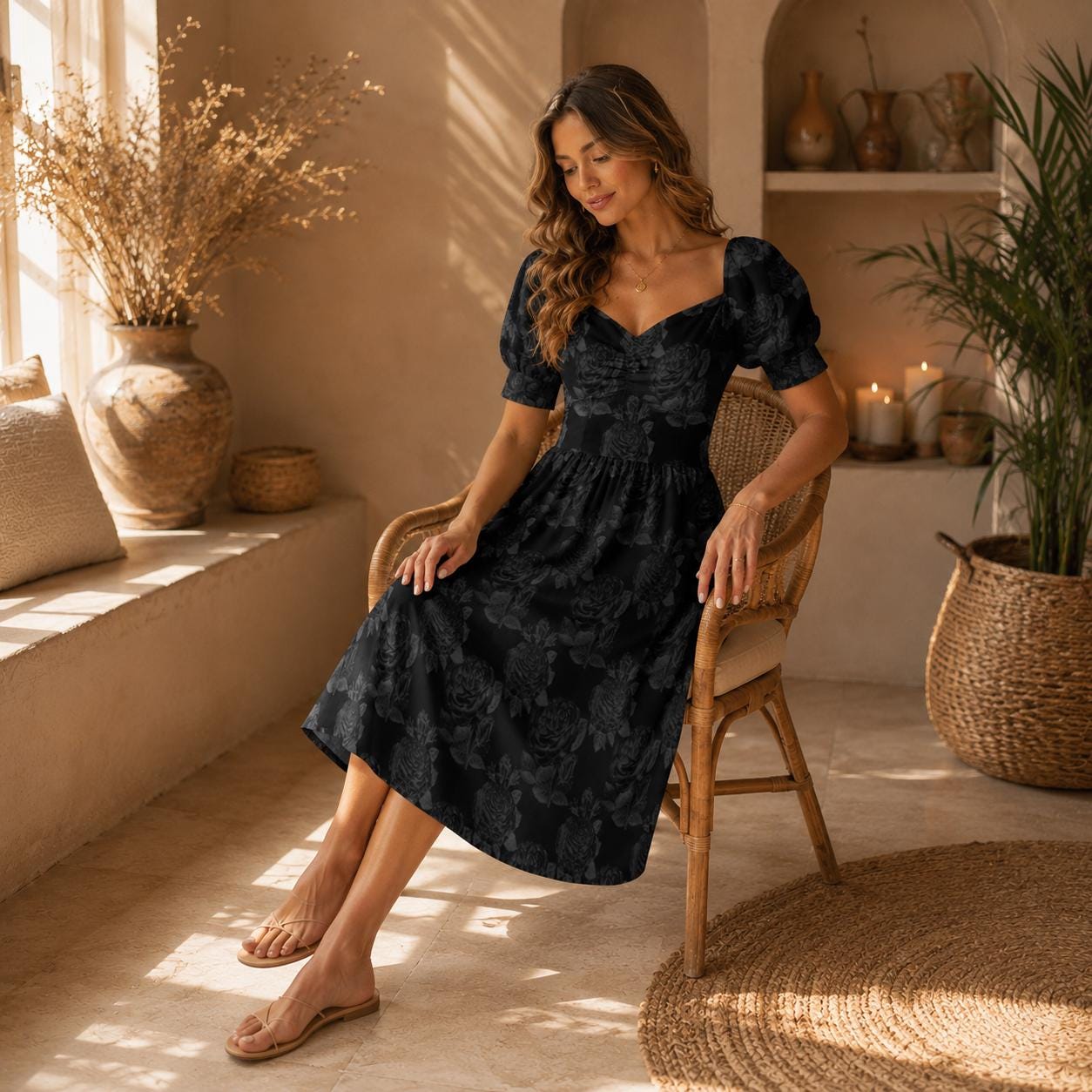 Dark Floral Sundress