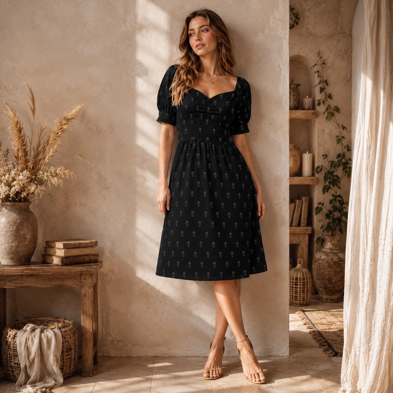 Mini Skull Black Dress