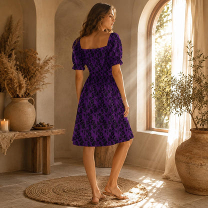 Purple Damask Dress