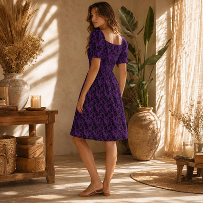 Purple Damask Dress