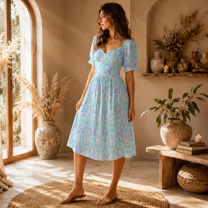 Puff Sleeve Babydoll Dress