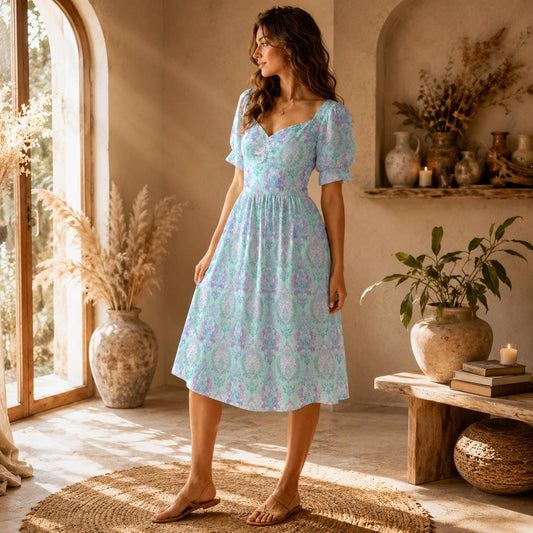 Puff Sleeve Babydoll Dress