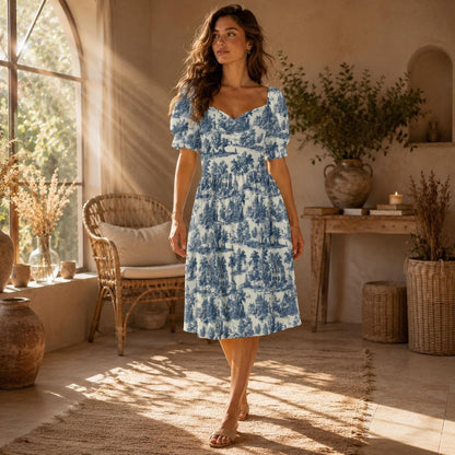 Victorian Cottagecore Midi Dress