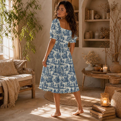 Victorian Cottagecore Midi Dress