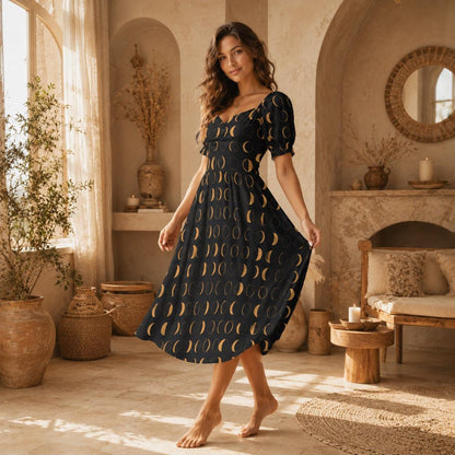 Moon Phase Midi Dress