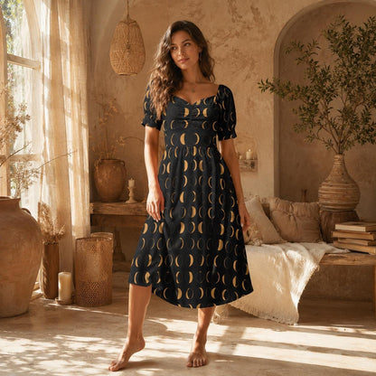 Moon Phase Midi Dress