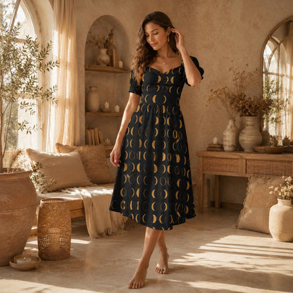 Moon Phase Midi Dress