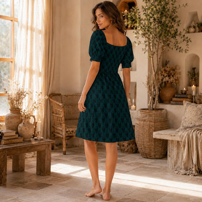 Skull Print Tea Dress