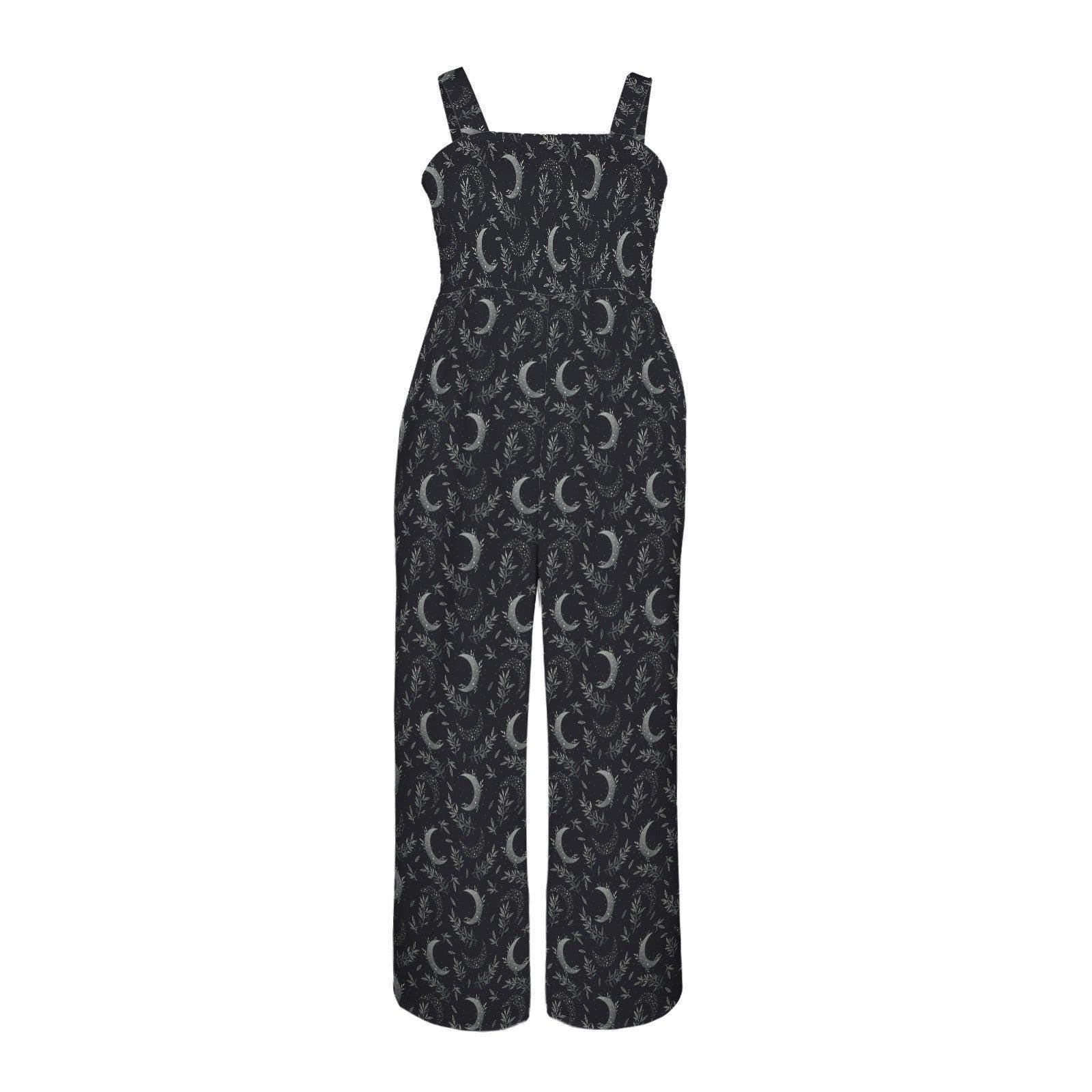 Celestial Jumpsuit With Pockets, Crescent Moon One Piece, Astrology Lounge Outfit