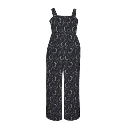 Celestial Jumpsuit With Pockets, Crescent Moon One Piece, Astrology Lounge Outfit
