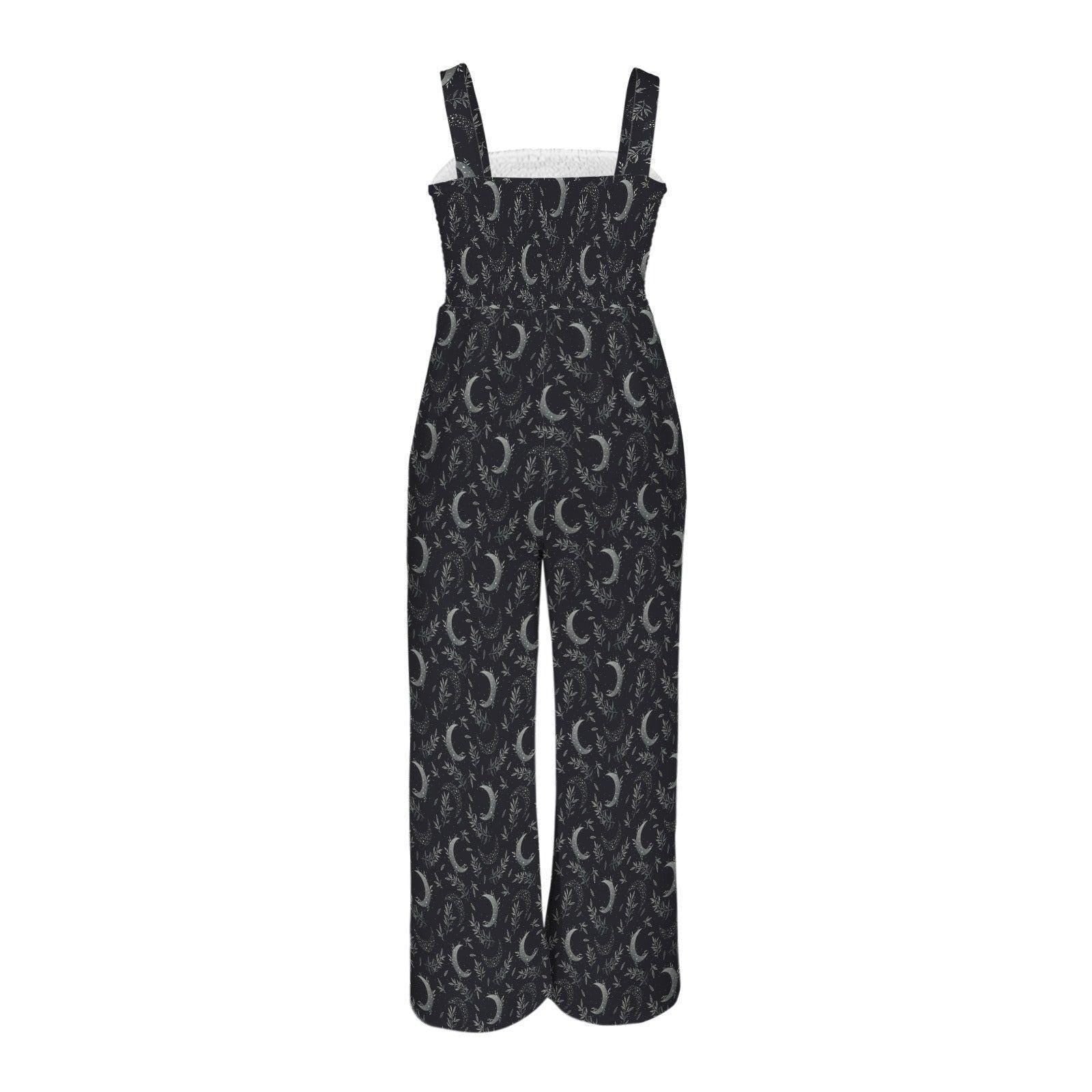 Celestial Jumpsuit With Pockets, Crescent Moon One Piece, Astrology Lounge Outfit