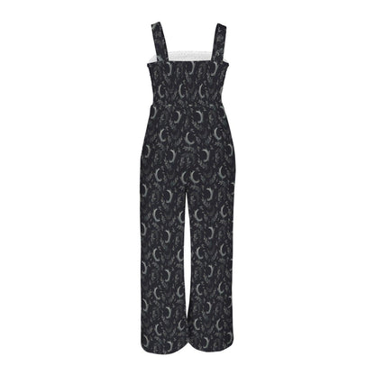 Celestial Jumpsuit With Pockets, Crescent Moon One Piece, Astrology Lounge Outfit