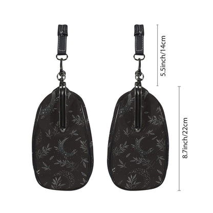 Black Moon Purse, Gothic Lunar Clutch, Dark Celestial Bag