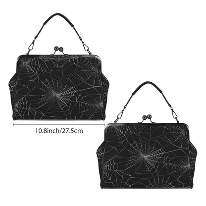 Spiderweb Gothic Bag, Web Purse, Dark Spider Clutch, Halloween Crossbody Satchel, Mystical Gothic Handbag, Occult Spider Bag, Spooky Gift