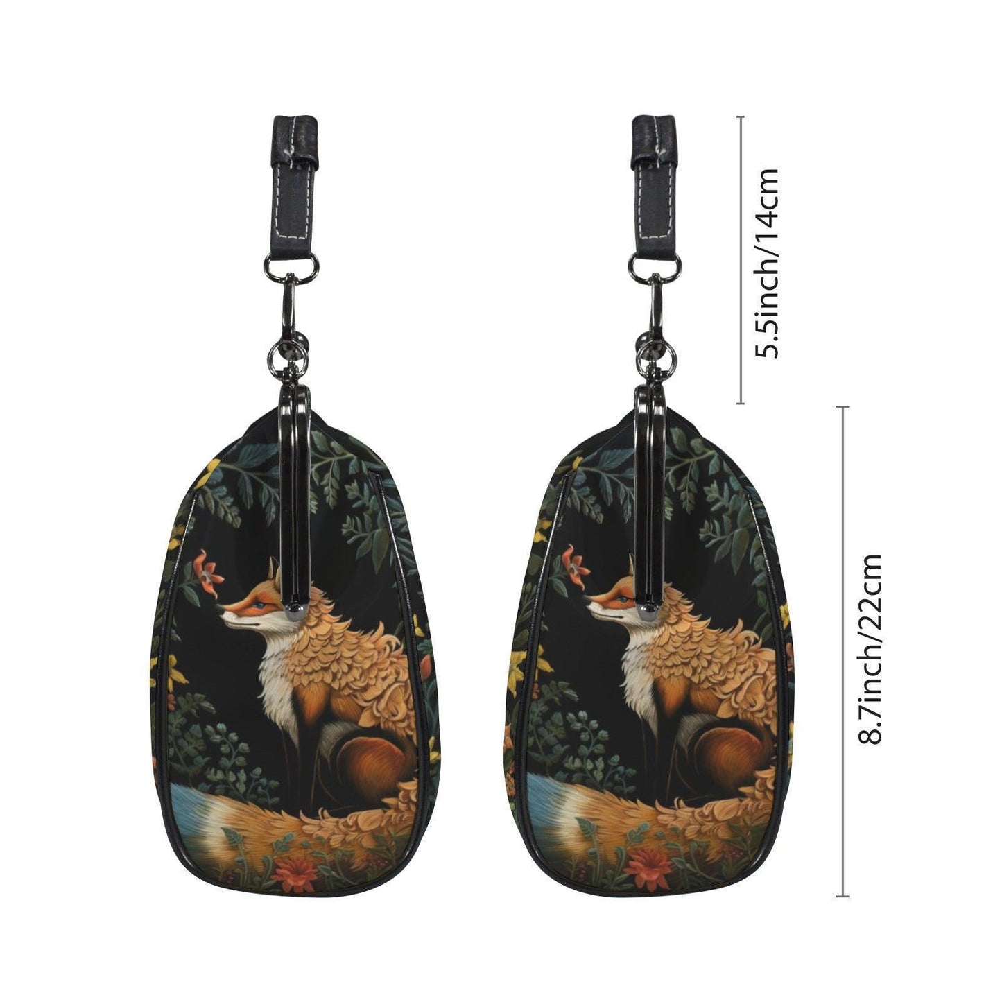 Fox Woodland Purse, Forest Animal Bag, Witchy Nature Clutch