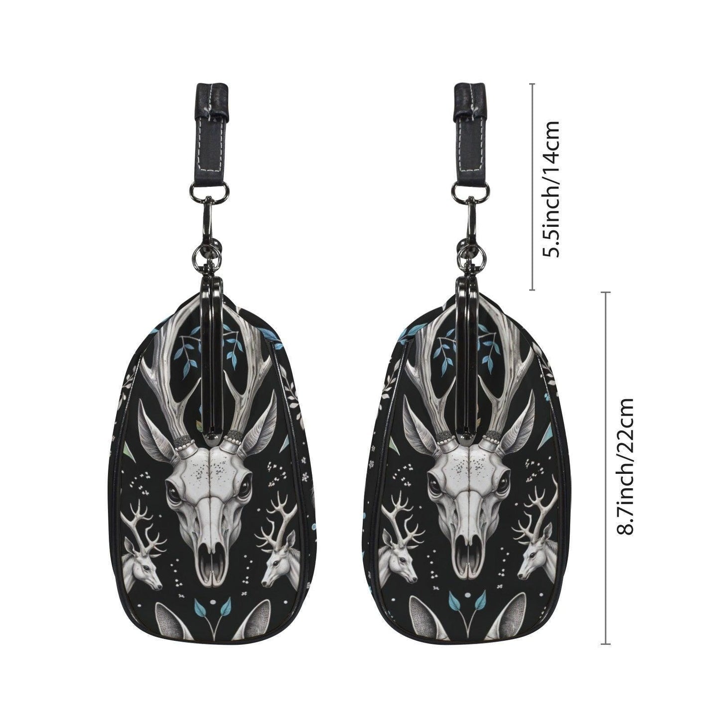 Deer Skull Frame Purse, Taxidermy Style Handbag, Dark Folklore Bag
