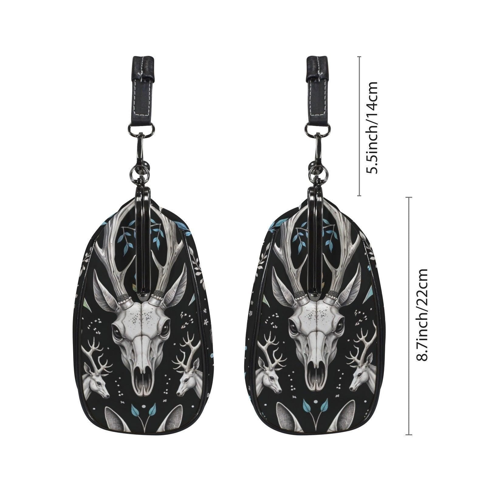 Deer Skull Frame Purse, Taxidermy Style Handbag, Dark Folklore Bag