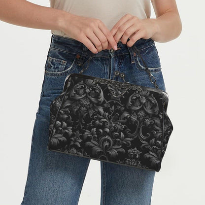 Baroque Black Handbag, Gothic Victorian Purse, Witchy Gift Bag