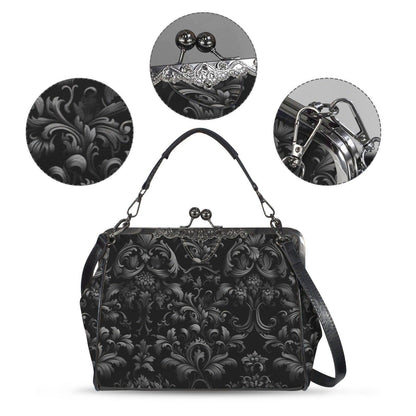 Baroque Black Handbag, Gothic Victorian Purse, Witchy Gift Bag