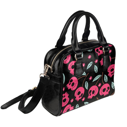 Pink Skull Purse, Cute Goth Handbag, Spooky Tote Bag