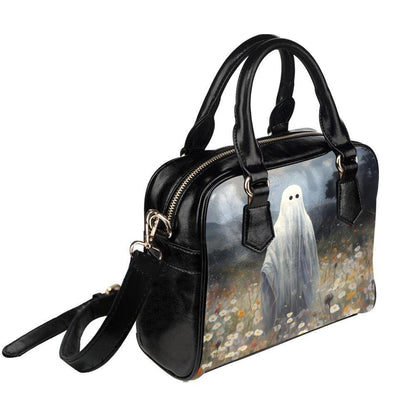 Haunted Meadow Bowler Bag, Gothic Ghost Purse, Dark Cottagecore Handbag, Moody Art Gift