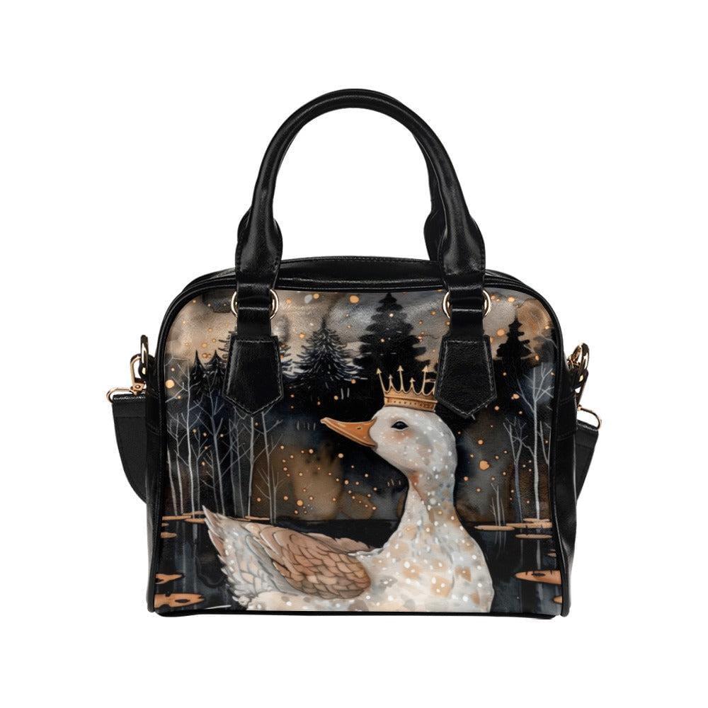 Goose Satchel Bag, Storybook Animal Purse, Enchanted Forest Handbag
