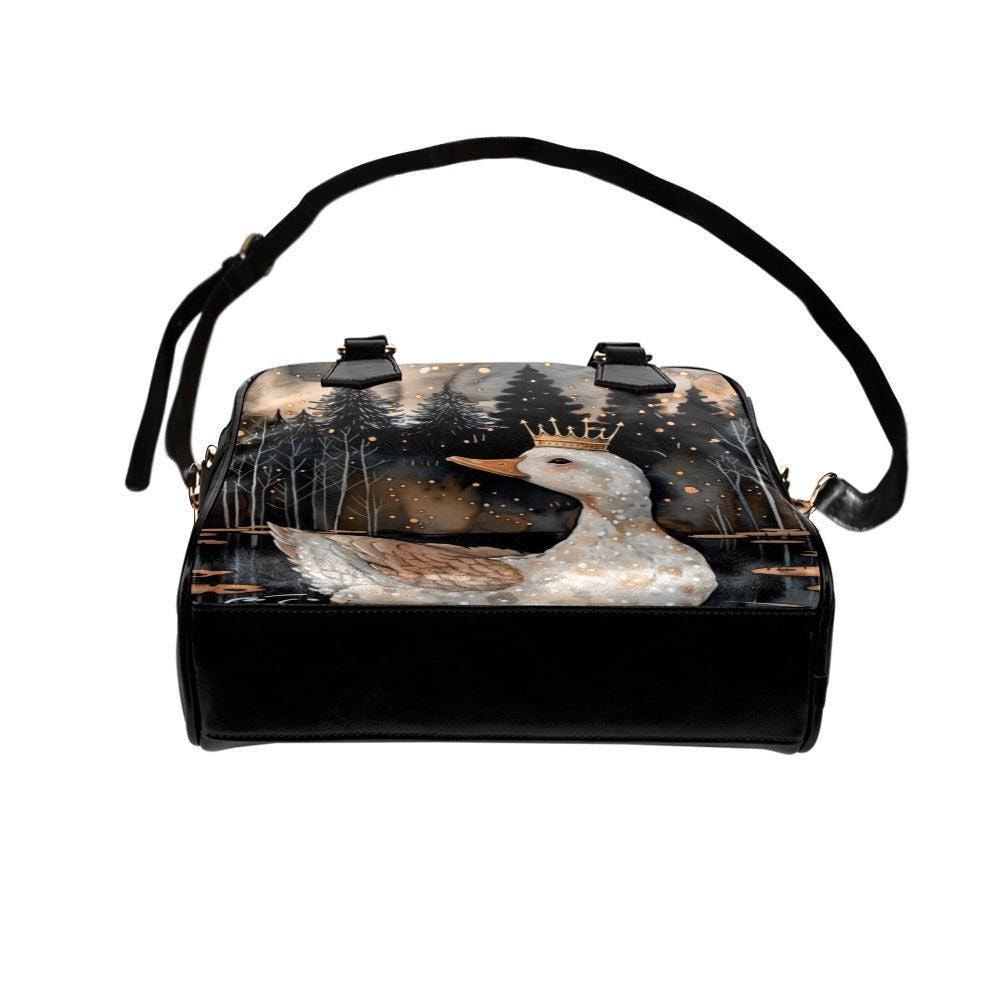 Goose Satchel Bag, Storybook Animal Purse, Enchanted Forest Handbag