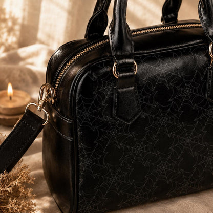 Spiderweb Halloween Handbag, Gothic Satchel Purse, Witchy Gift Idea