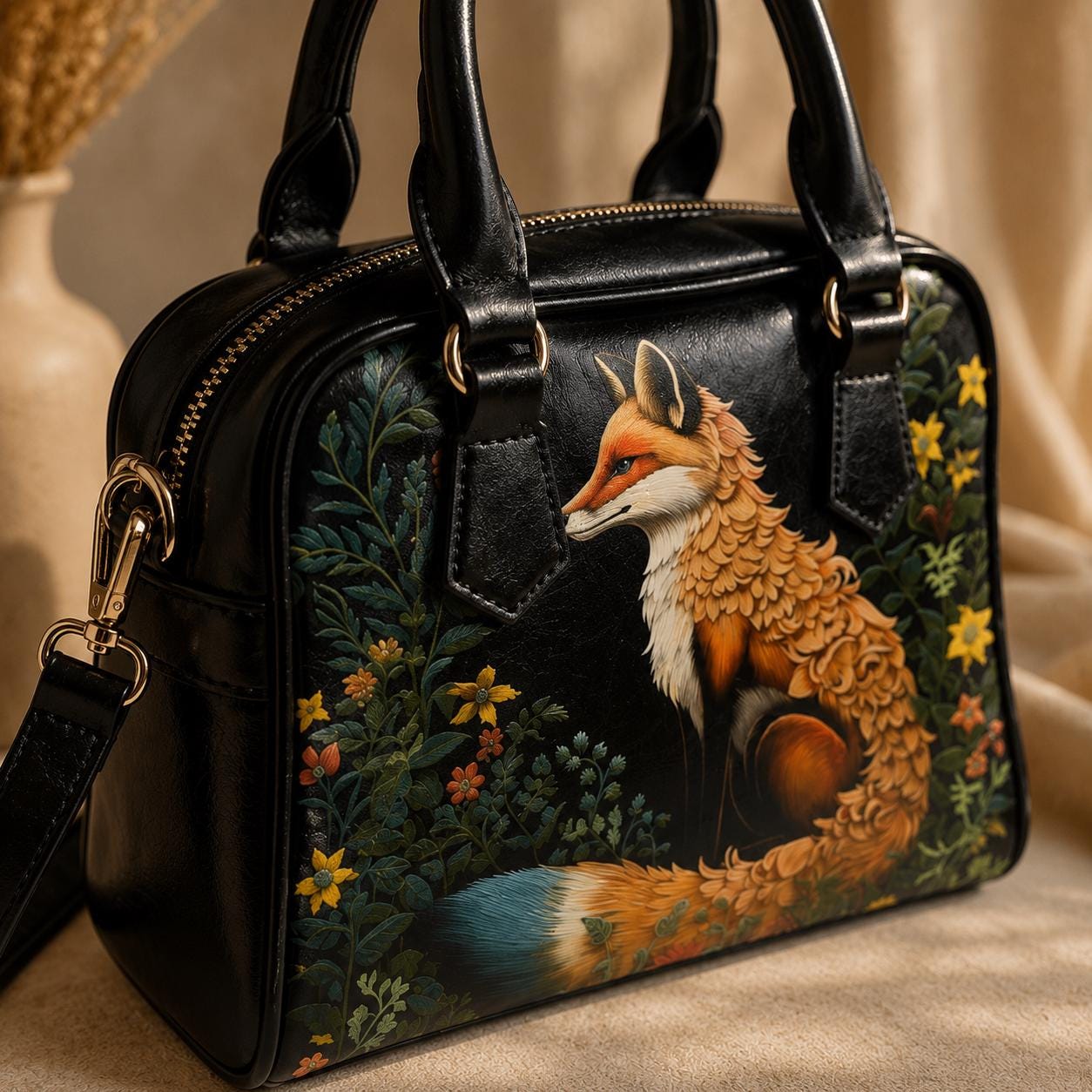Fox Purse, Woodland Animal Handbag, Cottagecore Tote