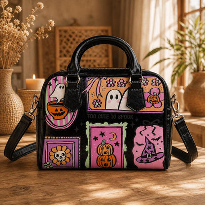Cute Halloween Purse, Pink Ghost Handbag, Pastel Goth Satchel Bag