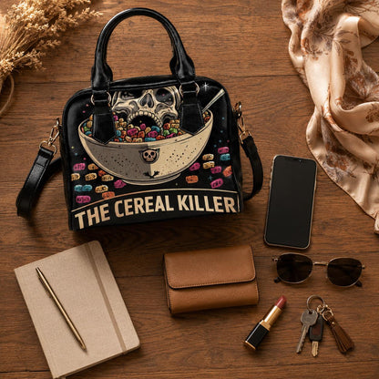 Horror Comedy Purse, Cereal Killer Satchel Bag, Spooky Skull Handbag