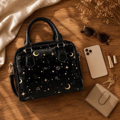 Astrology Zodiac Satchel, Celestial Signs Handbag, Witchy Purse
