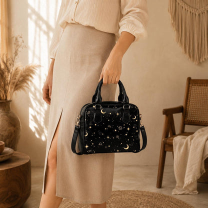 Astrology Zodiac Satchel, Celestial Signs Handbag, Witchy Purse