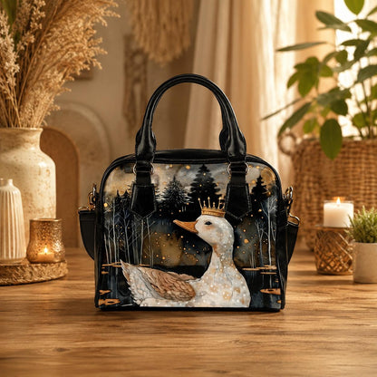 Goose Satchel Bag, Storybook Animal Purse, Enchanted Forest Handbag