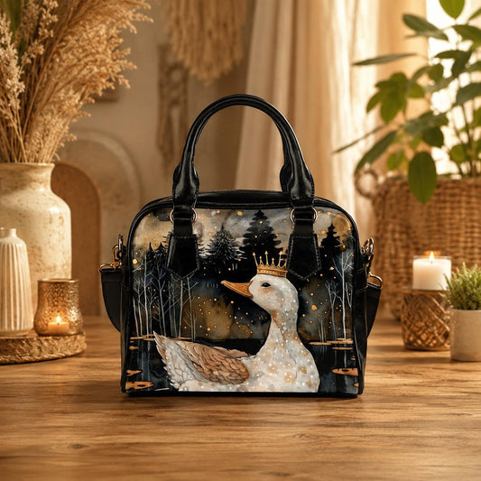 Goose Satchel Bag, Storybook Animal Purse, Enchanted Forest Handbag