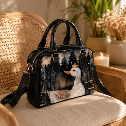 Goose Satchel Bag, Storybook Animal Purse, Enchanted Forest Handbag