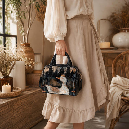 Goose Satchel Bag, Storybook Animal Purse, Enchanted Forest Handbag