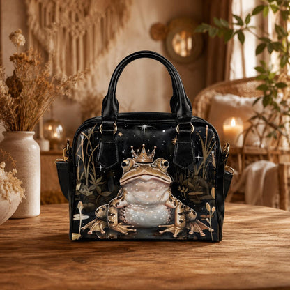 Frog Prince Bag, Fairycore Toad Satchel, Fantasy Handbag for Woodland Style