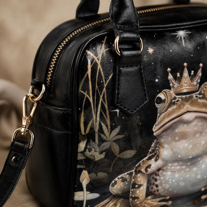 Frog Prince Bag, Fairycore Toad Satchel, Fantasy Handbag for Woodland Style