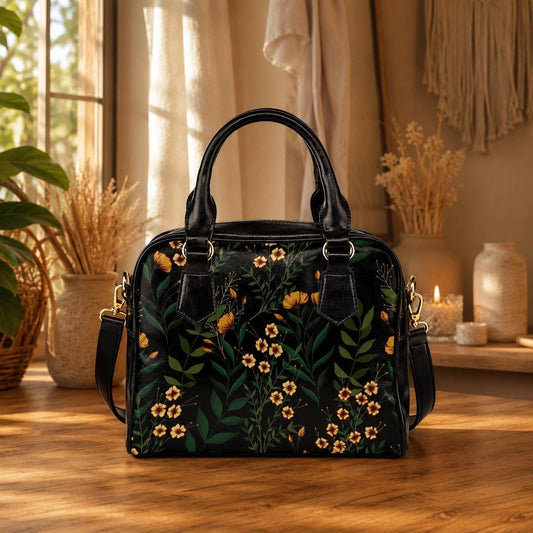 Floral handbag, botanical tote, cottagecore purse