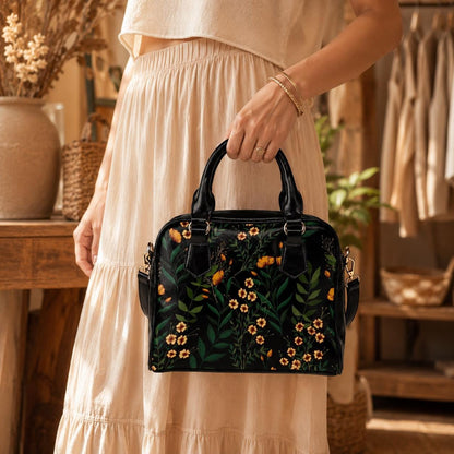Floral handbag, botanical tote, cottagecore purse
